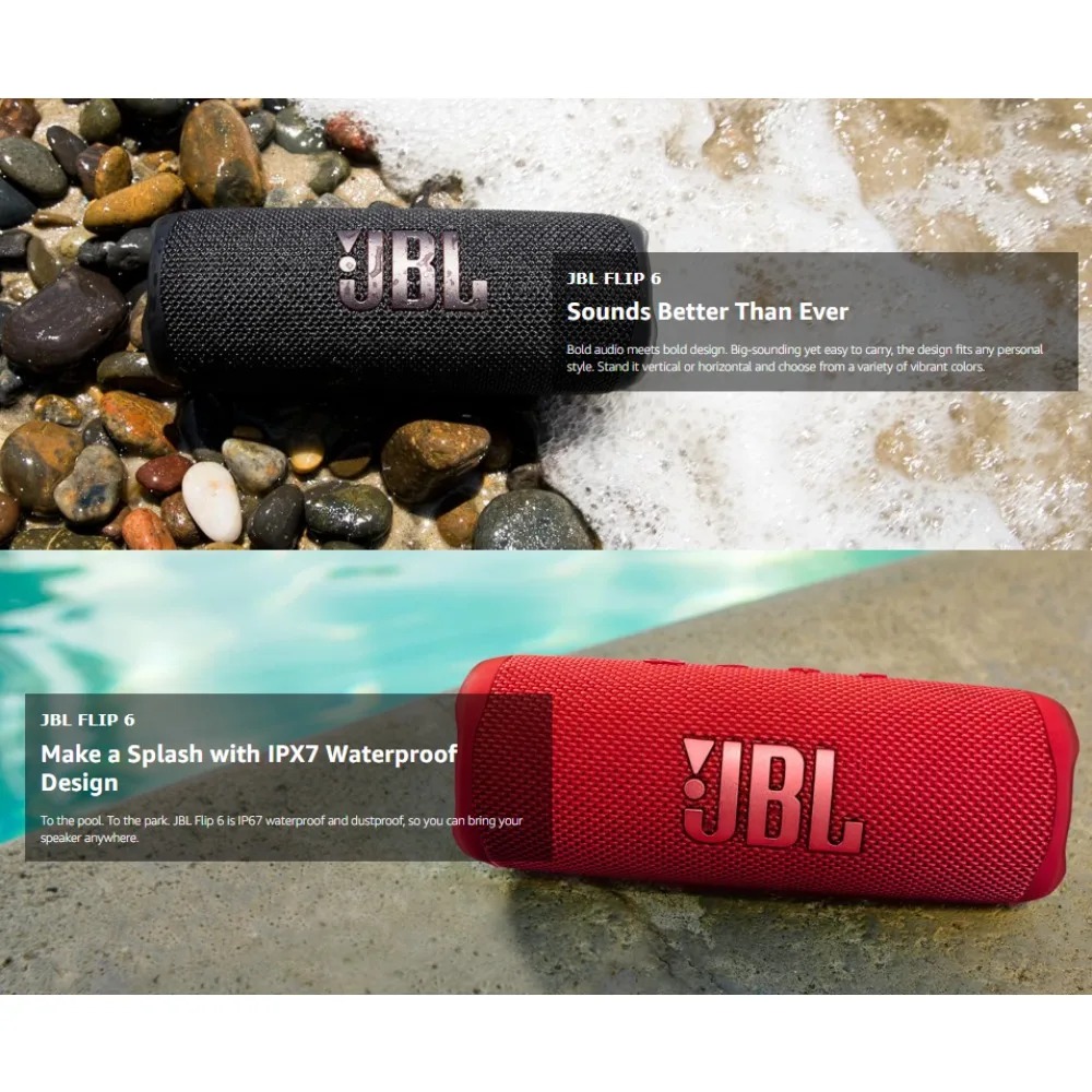 مكبر صوت JBL FLIP6 المحمول بتق - مراجعة Jbl Speaker Flip 6 وسعره